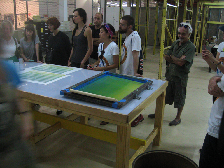 Live Printing with the TM Sisters at Turn-Based Press during DWN