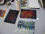 Encaustic Monotypes done during the demonstration at Turn-Based